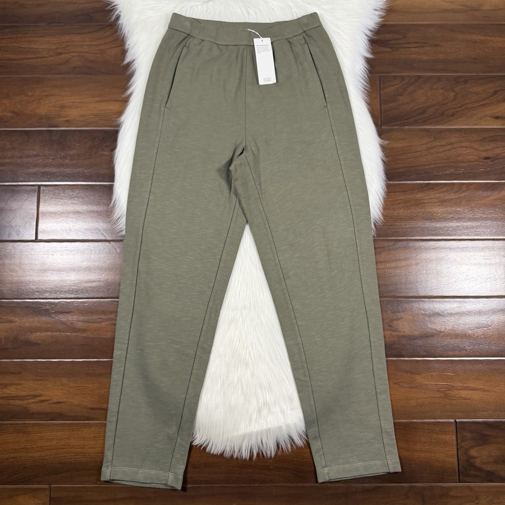 Eileen Fisher Women's Size XS Green Garment Dyed Cotton Slouchy Ankle Pants